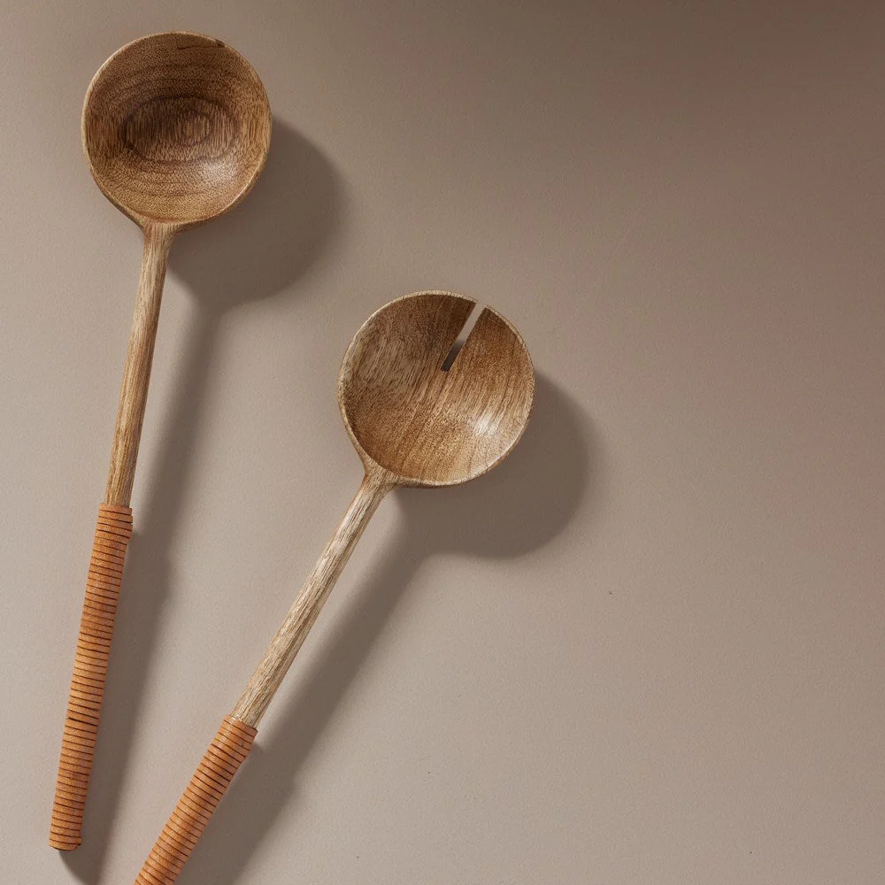 Island Wooden Salad Servers - Image 3