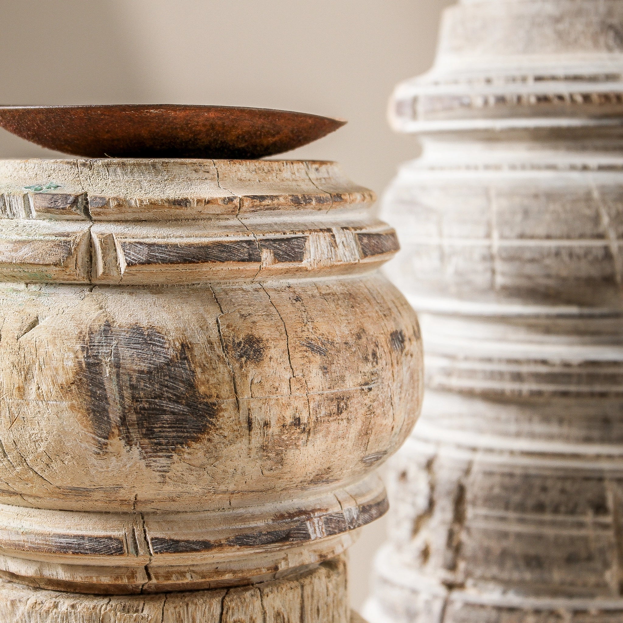 Vintage Indian Rounded Candlestand - Image 3